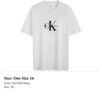 CALVIN KLEIN SS25 T Shirt Unisex 4RAB823 One Size 16 balta