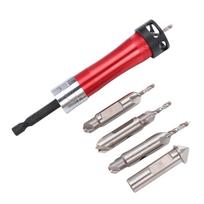 Countersink Drill Bit Set with Adjustable Depth Stop 1 4 Inch Hex Shank Counter Sink Drill Bits with Chamfer Bit for