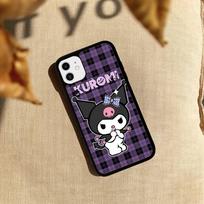 Cartoon K-Kuromi Phone Case For iPhone 17 16 15 14 13 Plus 12 11 Pro Max PC+TPU Cases Back Cover iPhone 17pro max black