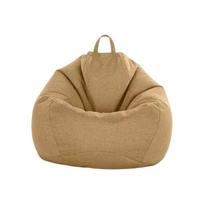 Durable Comfortable Bean Bag Chair Sofa Cover Removable Washable Lazy Sofa Cover Soft Breathable Puff Couch Cover Kids 80-90cm brown
