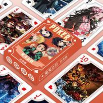54pcs Anime Poker Travel Game Card Portable Durable Playing Board Game black