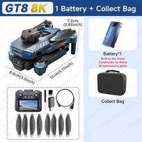 New GT8 Drone 8K Professional HD Dual Cameras Screen Remote 5G WIFI Brushless Motor Obstacle Avoidance Foldable Quadcopter Toys