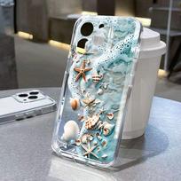 Paplūdimio kriauklių dėklas telefonui Xiaomi Redmi 12 13 12C 13C 14C Redmi Note 15 Pro Plus 5G 14 13 12 11 10 Skaidrus minkštas apsauginis dangtelis Redmi Note 14 Pro+ 5G (Global) gray