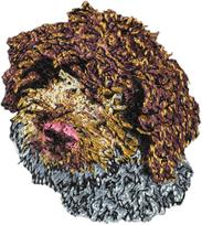 Lagotto Romagnolo - Naszywka W Kształcie Psa, Haftowana Łatka, Unikatowa Ozdoba Do Plecaka Marki Art-Dog