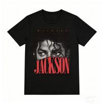 Michael Jackson Marškinėliai Pora Drabužiai Mj Gerbėjo Dovana 2026 Vasara Unisex Medvilninis Marškinėlis Sportinis Marškinėlis Y2k Stilius Streetwear L black