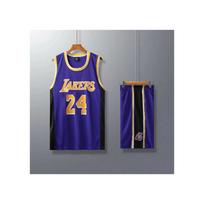 (24#purple, XXXL(180cm)) Kobe Bryant adult and children's jersey set 110cm