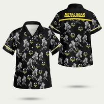 Metal Gear Solid Hawaiian Shirt XXXXL gray