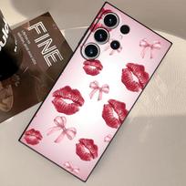 Case for Samsung Galaxy S26 Ultra Note 20 8 9 10 S21 FE S25 Plus S20 Ultra S23 S24 S10 S9 Funda Phone Cover Creativity Lip Print Galaxy Note8 white