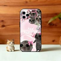 S-Sad H-Hamster Meme Phone Case For iPhone 17, 16,15,14,13,12,11 Plus,Pro Max, Others Soft Black Cover iPhone15plus gray