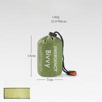 Nešiojamas vandeniui atsparus avarinis išgyvenimo miegmaišis lauke Edc Camping Gear terminis maišas pirmosios pagalbos gelbėjimo rinkinys Mylar antklodė žalia