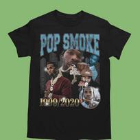 Pop Smoke T-Shirt, Pop Smoke Shirt, Rap Hiphop Tee, Gift for Fan, 100% Cotton Unisex T-Shirt S įvairiaspalvis