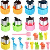25-Piece Fruit & Bread Cutting Mold Set – Cartoon & Butterfly Noodle, Cookie Embossing Molds blue