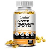Calcium Magnesium Zinc with Vitamin D3 Capsules, Mineral Dietary Supplement, 120 Capsules 120 Capsules