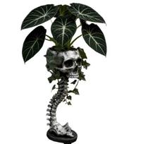 Gothic Home Decor Skull Spine Planter, Resin Skeleton Planter Pot, Horror Halloween Retro Bone Ornament Flower Vase, Spooky Gifts For Women