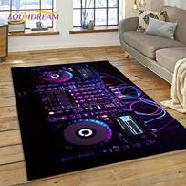 Vinyl Record Music DJ Screen tape Rug Carpet for Living Room Bedroom Home Decor,Floor Mat Non-slip Decoration for Sofa  Doormat 40x60cm( 15x23in ) brown
