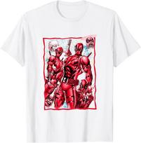 Marvel Comics Deadpool Corps Retro T-Shirt 4XL red