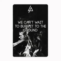 Linkin P-Park skardinės plokštelės nuo MusicCharmDecor - Retro metaliniai plakatai su ikoniškais žodžiais ir scenos meno kūriniais, stilingas dizainas 20x30cm（7.8x11.8inch） gray