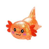 Salamandra minkomas žaislas streso malšinimui Blizganti salamandra Cukrinis rutuliukas Sensorinis žaislas Deformuojama miltinė salamandra Fidget žaislas A orange