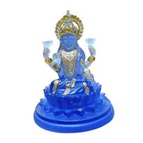 Sitting Buddha Statue Home Decoration Handmade Indoor Centerpiece Gifting Office Bedroom Desktop Photo Prop Resin Sculpture mėlyna