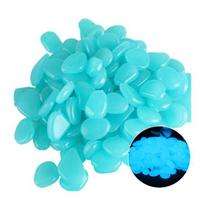 Glow-in-the-Dark Garden Stones, 1cm Night Guide Luminous Pebbles, Decorative Aquarium Pebbles, Resin Glowing Stones for Outdoor Landscaping Pathway A