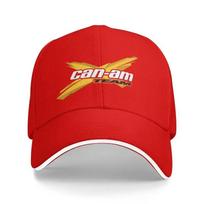 Custom BRP Can Am Logo Print Baseball Cap Summer Casual Sandwich Hats for Unisex Women Outdoor Sport Adjustable Sun Visor Hat Adjustable red