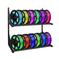 Wall Mounted 3D Printer Filament Storage Rack Heavy Duty Metal Shelf For Workshop And Studio Organization 1 black