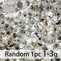 Herkimerio deimantas Natūralus kvarco kristalas 100% Žalias akmuo Gydomasis kristalas Pasidaryk pats Dovana Kolekcija Mažas dydis 1-1,5 cm 10-20 g Pakuotė white
