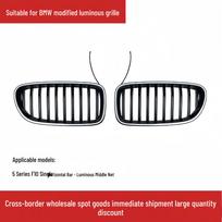LED Star Grille for BMW 5 Series F10: Single/Double Bar, Tri-Color black