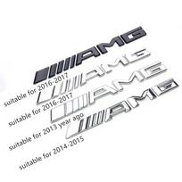 3D ABD Car Emblem Badge AMG Sticker for  Mercedes benz A B C E G CLA GLK CLASS W221 W212 W213 W176 W205 W177 X253 Decoration VU6 Matte Black-2014-15 gray