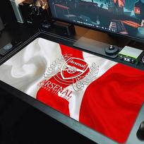 Arsenal Futbolo Klubas Pelės Padas Didelis Žaidimų Stalo Pagalvėlė Neslystantis Nešiojamojo Kompiuterio Planšetinio Kompiuterio Didelis Pelės Padas XXL Kilimėlis Mini PC Žaidimų Kilimėlis Su Užrakinamu Kraštu_XIA 30cmx60cm(11.8x23.6inch) black