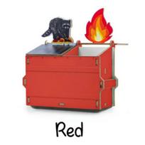 Pieštukinė  Dumpster Fire  Stalo tvarkyklė Pasidaryk pats su meškinu ir liepsnos dekoru Nemokamas lipdukas pridedamas  Dumpster Fire  Laikiklis Juokingas stalo aksesuaras Dovanėlė-pokštas raudona