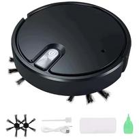 Dulkių siurblys robotas, juodas, 1200mAh, 60 min, plonas, su drėkinimu ir galingu siurbimu