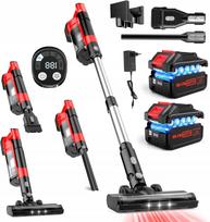 Belaidis dulkių siurblys 60000 Pa 700W 2x4Ah LED 2L