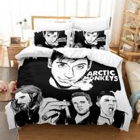 Naujas Arctic Monkeys patalynės komplektas Viengulis Twin Pilnas Karalienės Karaliaus Dydžio Patalynės Komplektas Suaugusiems Vaikams Miegamojo Antklodės Užvalkalų Rinkiniai 3D Spausdinimo paklodė 70x133cm 2pcs black