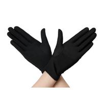 1 pora unisex uniforminių pirštinių vyrams ir moterims, riešo ilgio, tamprios, pagamintos iš spandex juoda