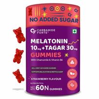 Carbamide Forte Melatonin 10 mg Sleep Gummies with Vitamin B6 – 60 Veg Gummies for Relaxing Sleep red