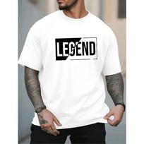 Men's Oversized T-Shirt - Plus Size Big & Tall Short Sleeve Round Neck Casual Summer Tee with Geometric Pattern, Breathable Fit for Casual Attire S balta