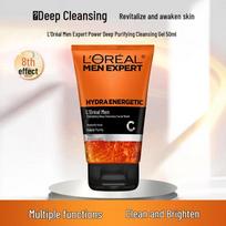 L'Oreal Men Expert Hydra Energetic Deep Cleansing Facial Cleanser 50mL orange