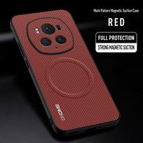 For Honor Magic 6 Pro Case Luxury Car Magnetic Holder Phone Case For Honor Magic6 Pro Silicone Shockproof Protective Back Cover Honor Magic 6 Pro raudona