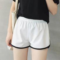 Women's Mid Rise Straight Leg Shorts Relaxed Fit Elegant Commute Sport Running Bermuda Shorts M balta
