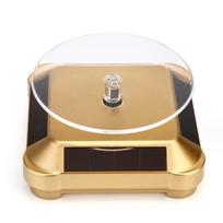 Hot Sales Solar Rotating Display Stand 360 Degrees Dual Use Stable Automatic Turntable For Showcase A1 beige