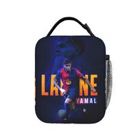 Futbolo Lamine Y-Yamal Izoliuoti pietų krepšiai Nešiojami daugkartiniai terminiai krepšiai Tote pietų dėžutė Paplūdimio Lauko Bento maišelis One Size black