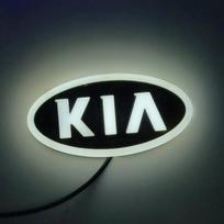 Automobilio 4D LED priekinis galinis žibintas emblema lipdukas Kia GT-Line Sportage Ceed Rio Picanto Sorento Soul Cerato Venga Forte K9 Cadenza usgm40 balta