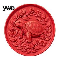 Animal Design Garden Art Silicone Stepping Stone Mold, Hummingbird/Squirrel/Turtle/Owl/Fox/Butterfly/Frog Paver Molds, Reusable Concrete Path Mold for Tortoise red