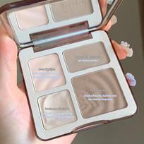 Keturių spalvų Highlighter Contour Palette Illuminator makiažas 3D bronzinis matinis kontūrinis pudra rožių skaistalai Highgloss paletė kosmetika gray