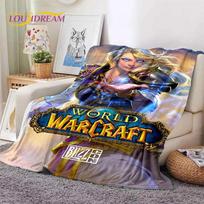 WOW, World of Warcraft Demonų Medžiotojas, Lich Karalius Žaidimo Flanelinis Antklodė Lovoms Miegamajam Sofai Iškylai, Mėtomasis Antklodė Lauko Poilsiui 75x90cm gray