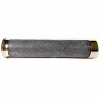 Custom Brass Kaleidoscope with Leather, Personalized Gift for Dads Men Women, Kids Birthdays, Christmas Decor, Minimalistic (Gray Leather) gray