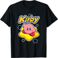 Kirby Nintendo Didžioji Žvaigždė Banglenčių Portretas Marškinėliai S juoda