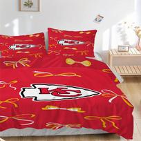 3pcs Kansas City Chiefs NFL Team Logo Red Wrapping Paper Holiday Gift Wrap Set-Perfect for Fans, Travelers, Daily Use, Decorations, Bedding 135x200cm