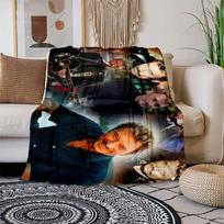 Elton John: The Ultimate Collection Music Poster Blanket Flannel Throw Blanket for Sofa, Bed, Travel, Camping, Office, Couch, Chair, And Be 150x180cm black